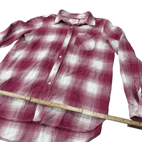 Sonoma Burgundy & White Plaid Button-Up Everyday Shirt M - Picture 8 of 9